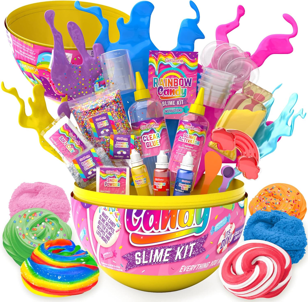 GirlZone Rainbow Candy DIY Slime Kit