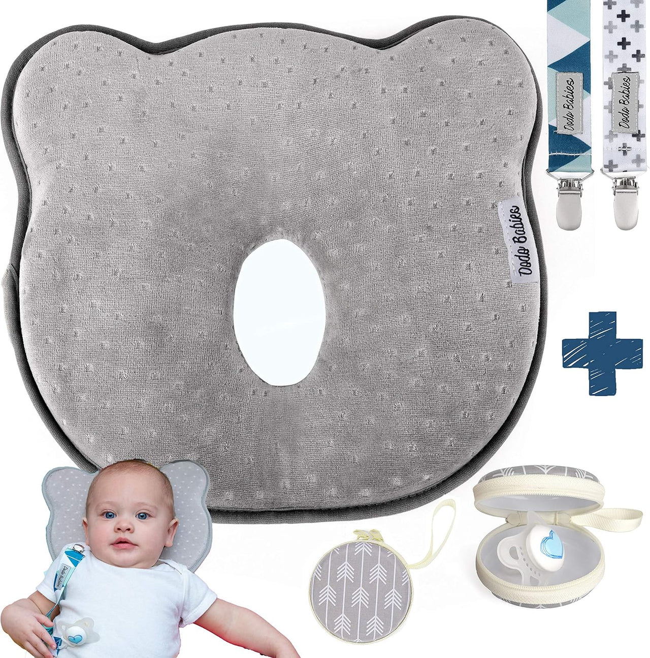 Dodo Babies Baby Head Shaping Pillow - Memory Foam