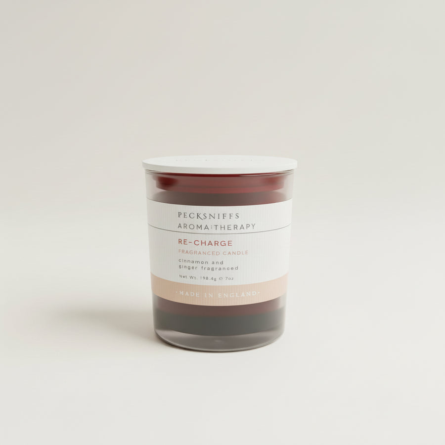 Pecksniffs Cinnamon And Ginger Re-Charge Scented Candle With Wooden Lid 198g