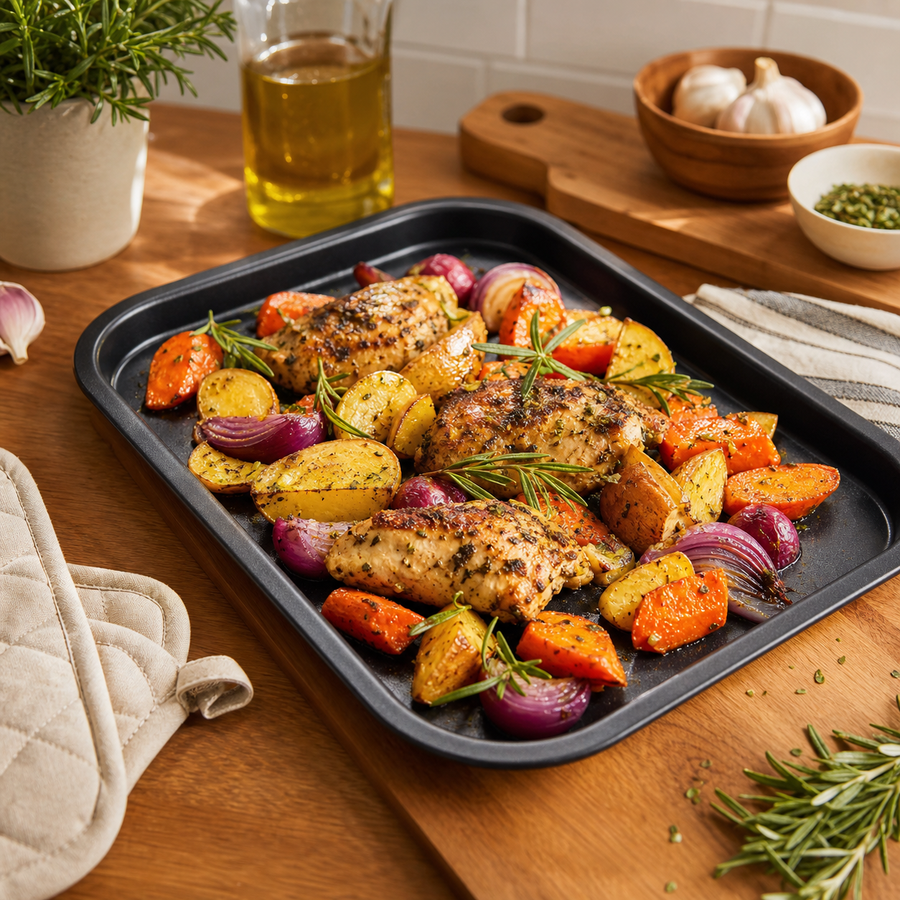 Non Stick Shallow Baking Tray - 2 Pack