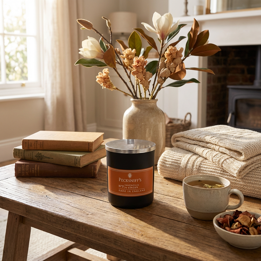 Pecksniff's Mandle Magnolia & Ginger Candle 1w