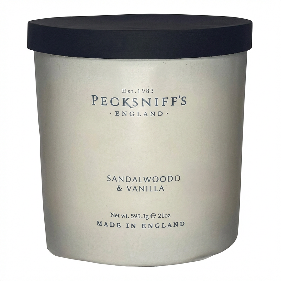Pecksniff's Classic Sandalwood & Vanilla Tall Candle 1W