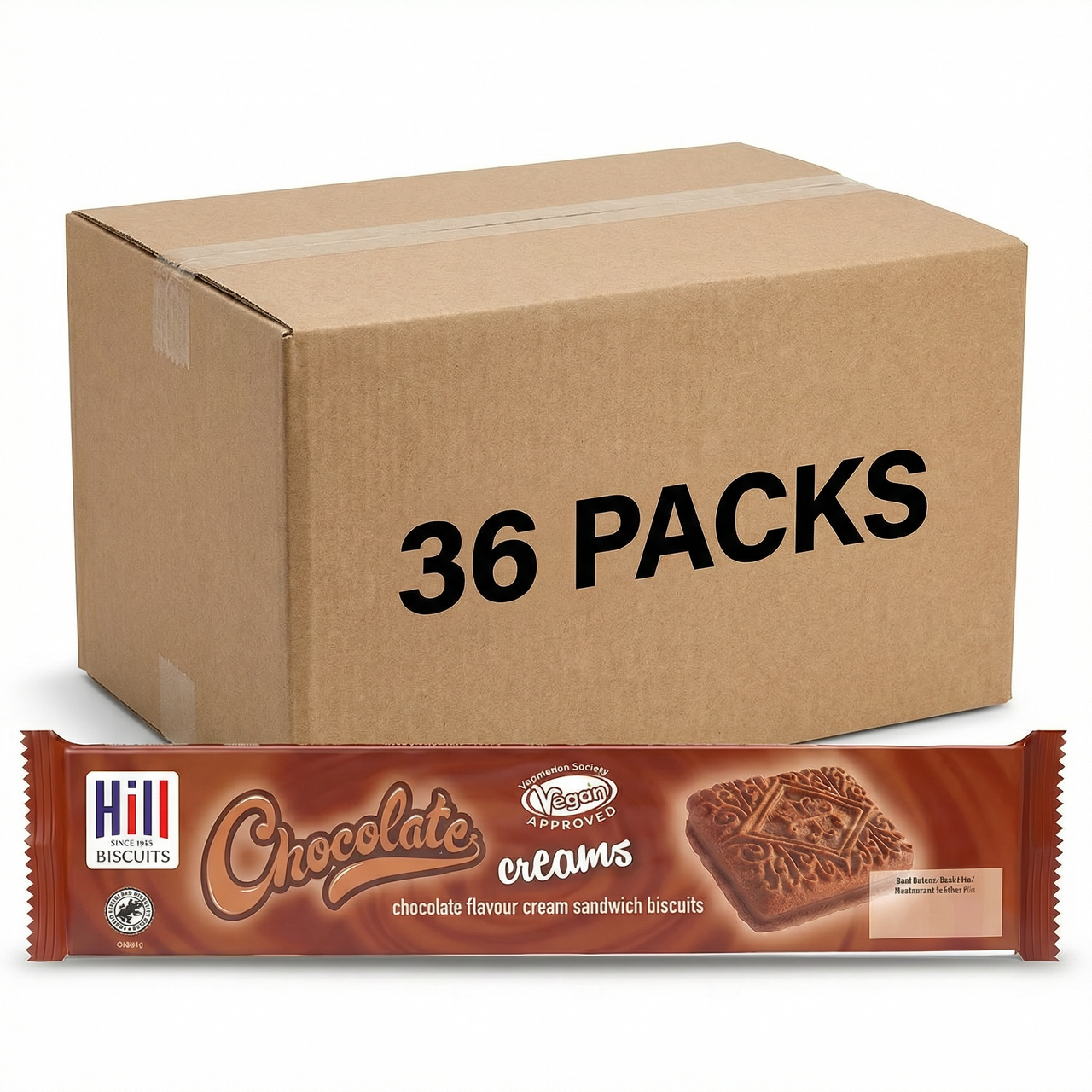 Hill Biscuits Chocolate Creams - 150g x 36 Packets