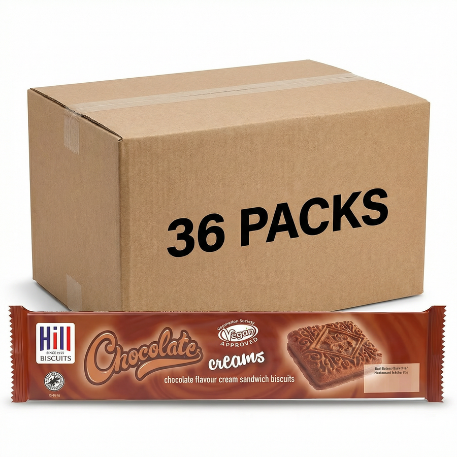 Hill Biscuits Chocolate Creams - 150g x 36 Packets