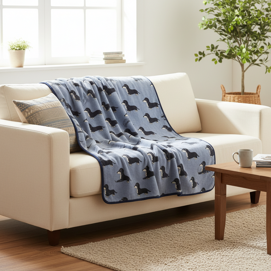 Monica + Andy Cotton Lycra Blanket - Dashound