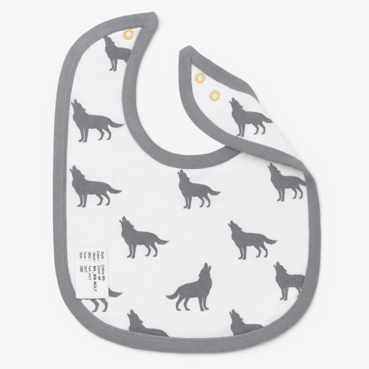 Monica + Andy Classic Cotton Bib - Grey Wolf