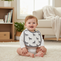 Monica + Andy Classic Cotton Bib - Grey Wolf