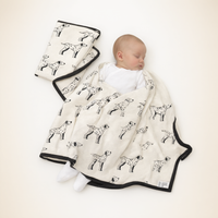 Monica + Andy Double Layer Coming Home Swaddle Blanket - Dalmatian