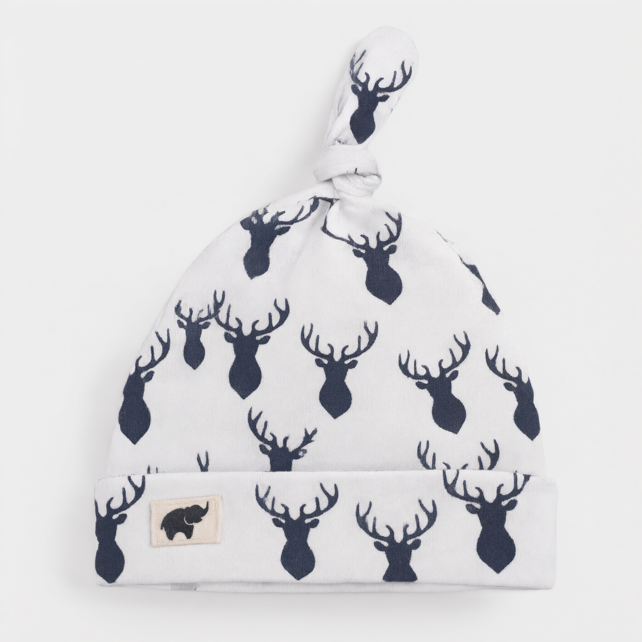 Monica + Andy Baby Top Knot Cap - Deer (0-6M)