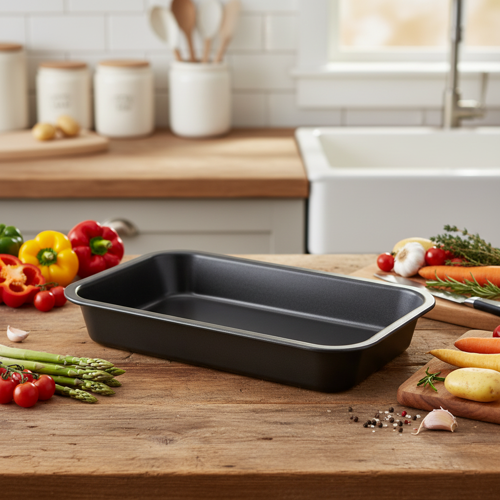 Non Stick Deep Rectangular Roasting Trays - 28CM
