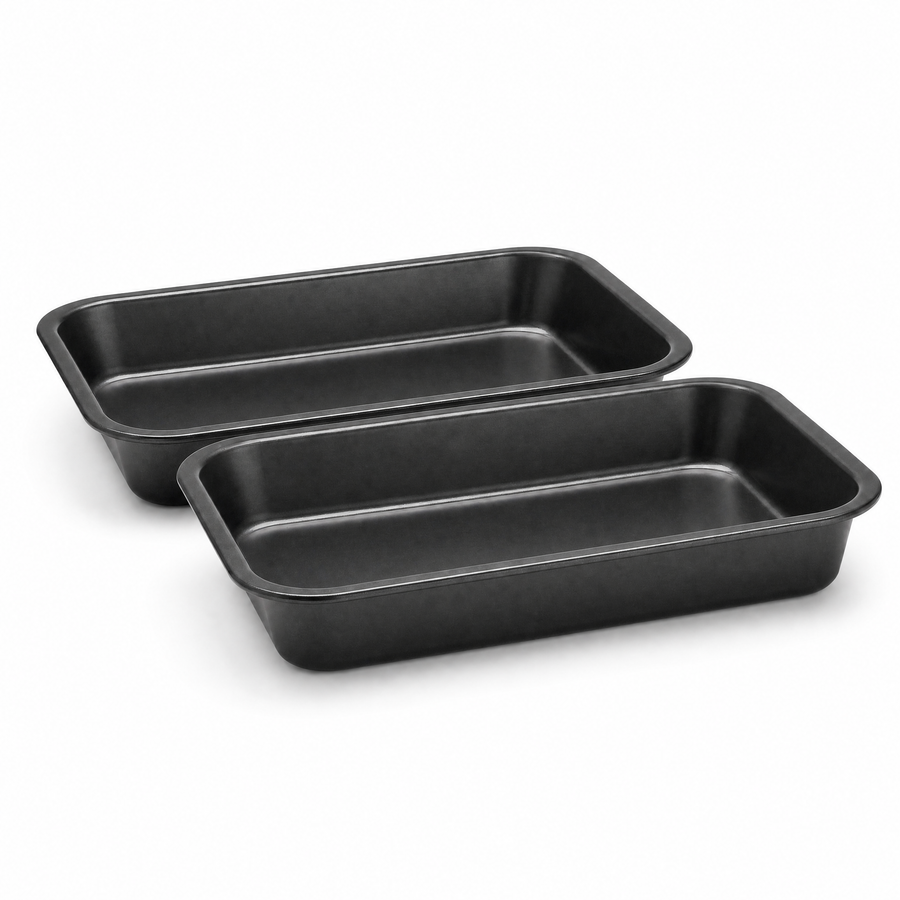 Non Stick Deep Rectangular Roasting Trays - 28CM