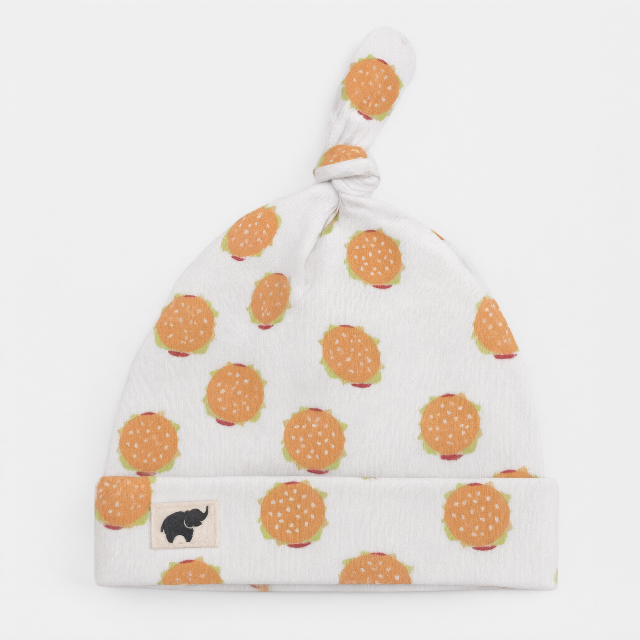 Monica + Andy Baby Top Knot Cap - Burger (0-6M)