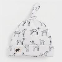 Monica + Andy Baby Top Knot Cap - Dalmatian (0-6M)