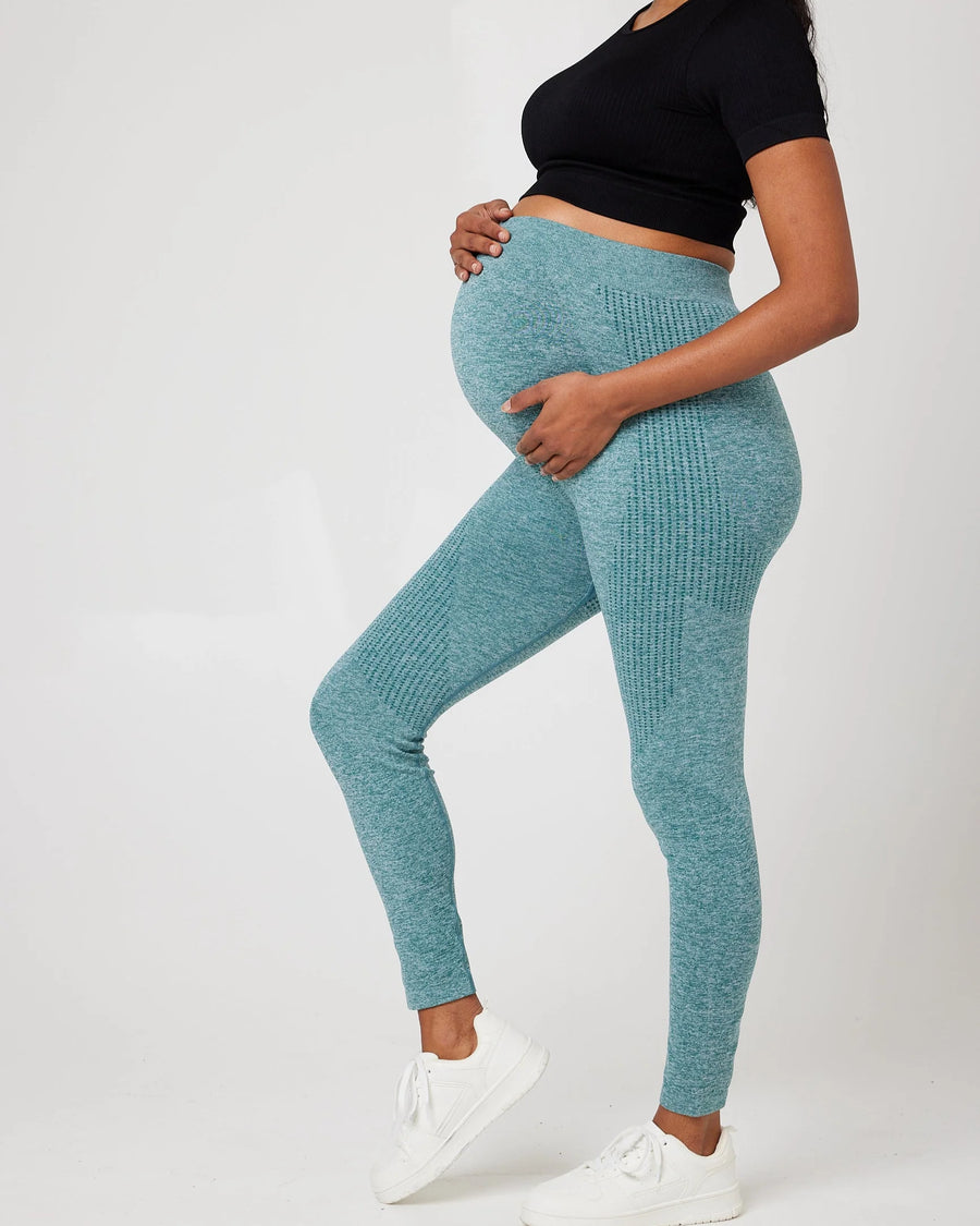 Snuggz Maternity - Sculpt Legging Green Marl (Various Sizes)