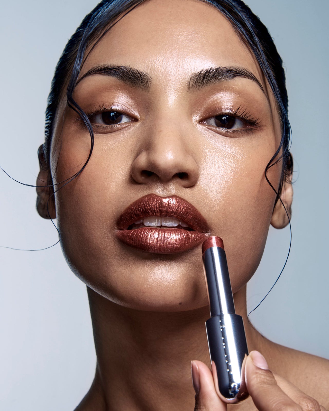 ISAMAYA Metal lip balm paired with LIP Case Refill