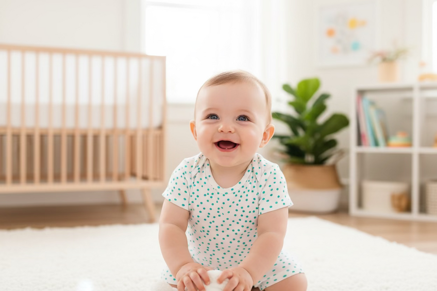 Ocean Polka Dot Shortie Baby Romper (Various Sizes)