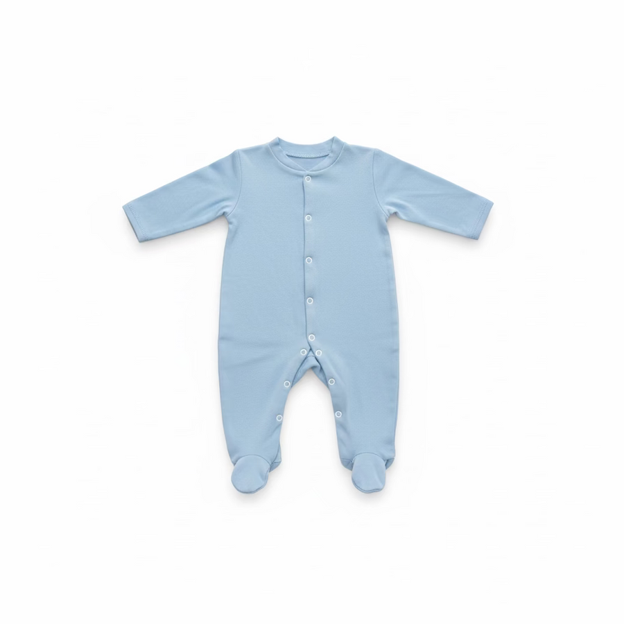 Sky Blue Baby Sleepsuit (Various Sizes)
