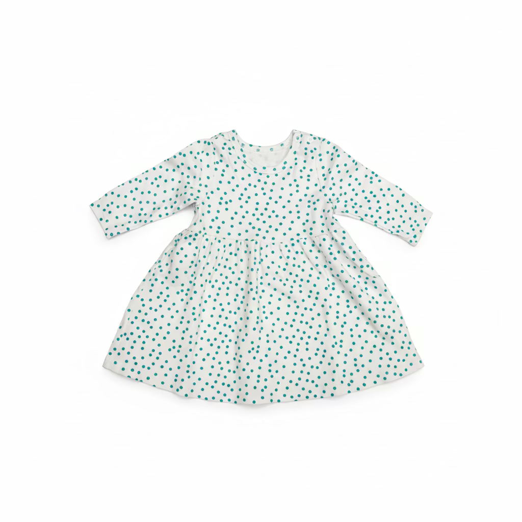 Baby Girl Polka Dot Long Sleeve Dress (Various Sizes)