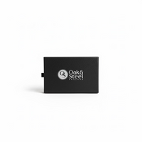 Oak & Steel Premium Black Card Holder/Wallet