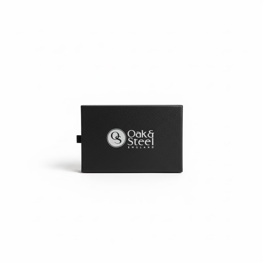 Oak & Steel Premium Black Card Holder/Wallet