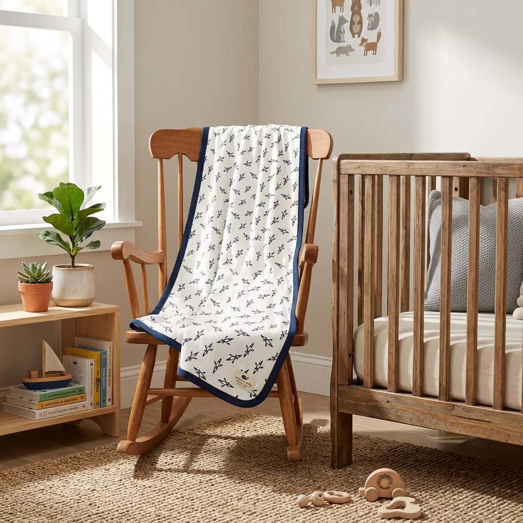 Monica + Andy Cotton Lycra Blanket - Canoe Boats
