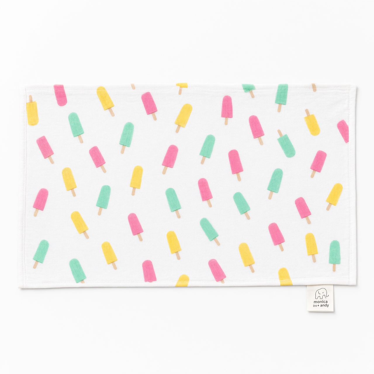 Monica + Andy Organic Muslin Burp Cloth - Ice Lolly