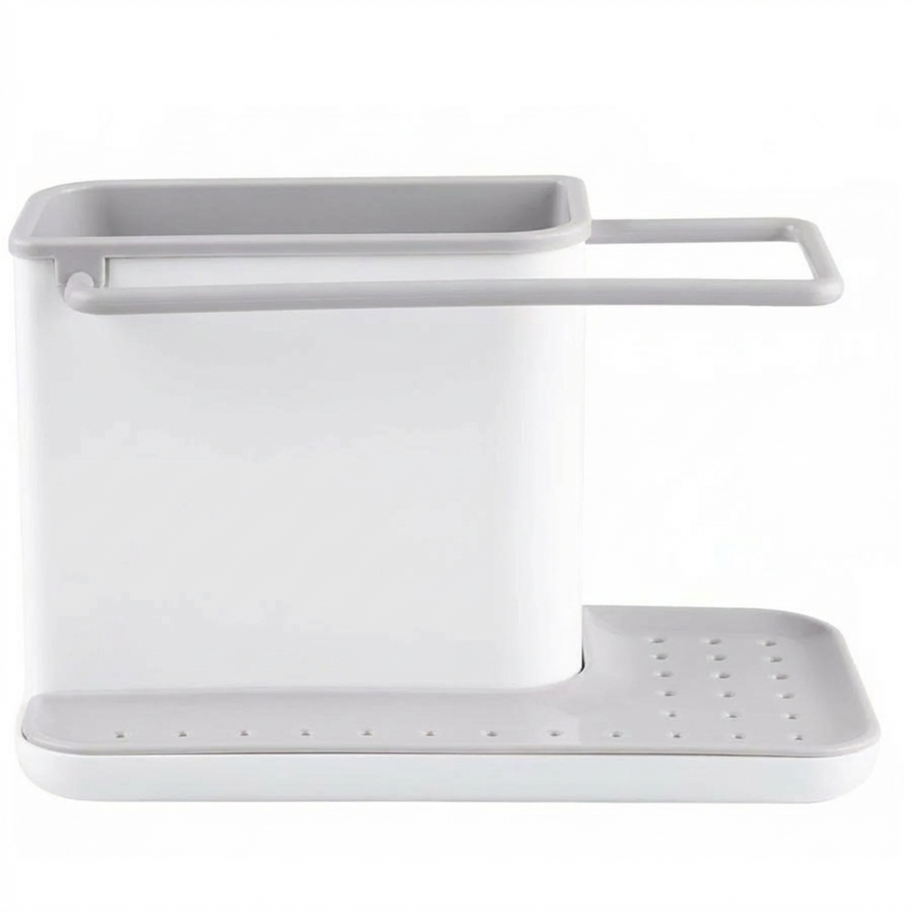 3-in-1 Kitchen Stand Caddy, Organise, Space saver - Grey/White