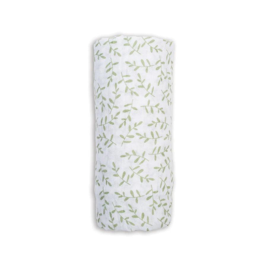 Lulujo Muslin Swaddle - Greenery (100cm x 100cm)