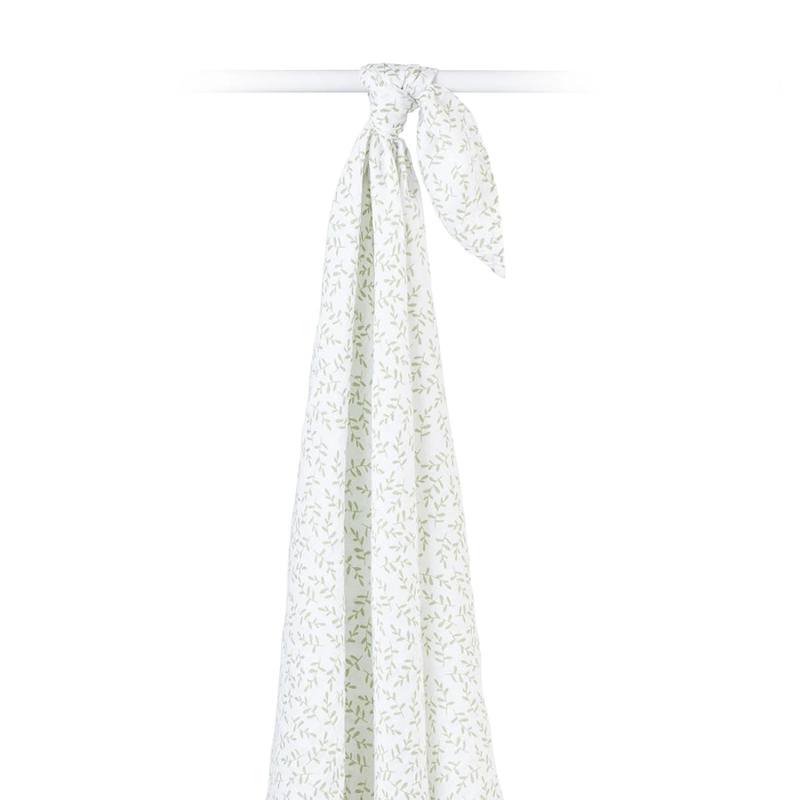 Lulujo Muslin Swaddle - Greenery (100cm x 100cm)