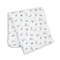 Lulujo Muslin Swaddle - Bunnies (100cm x 100cm)