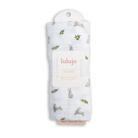 Lulujo Muslin Swaddle - Bunnies (100cm x 100cm)