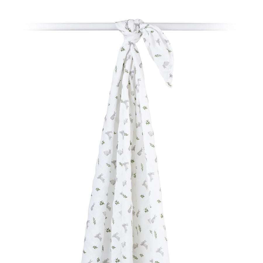 Lulujo Muslin Swaddle - Bunnies (100cm x 100cm)