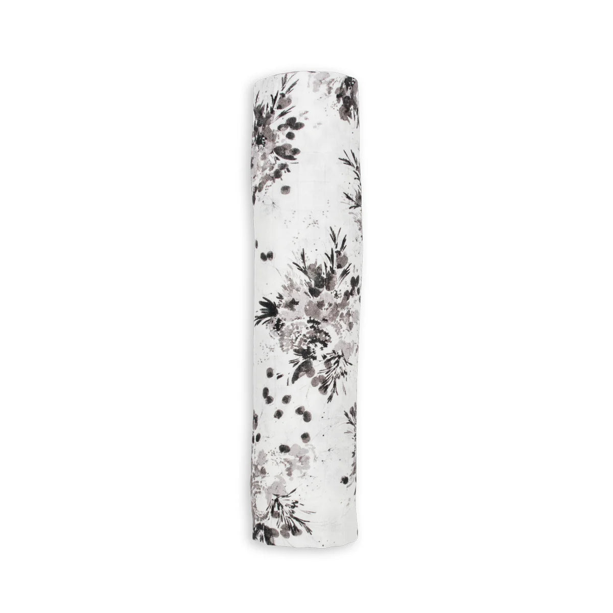 Lulujo Black Floral Bamboo Swaddle Blanket