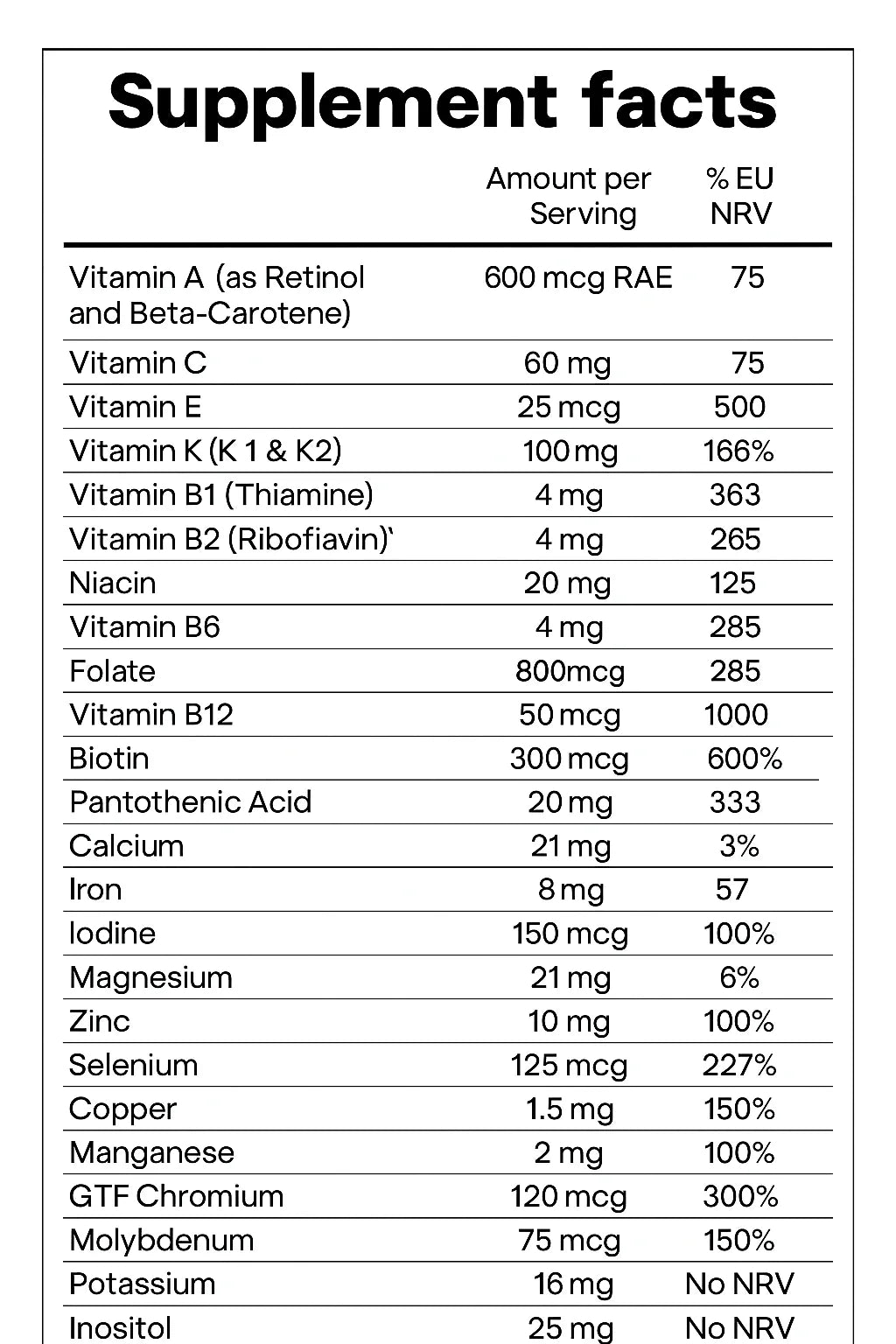 VitaXcel Meno Relief Female Vitality Booster - 120 Capsules