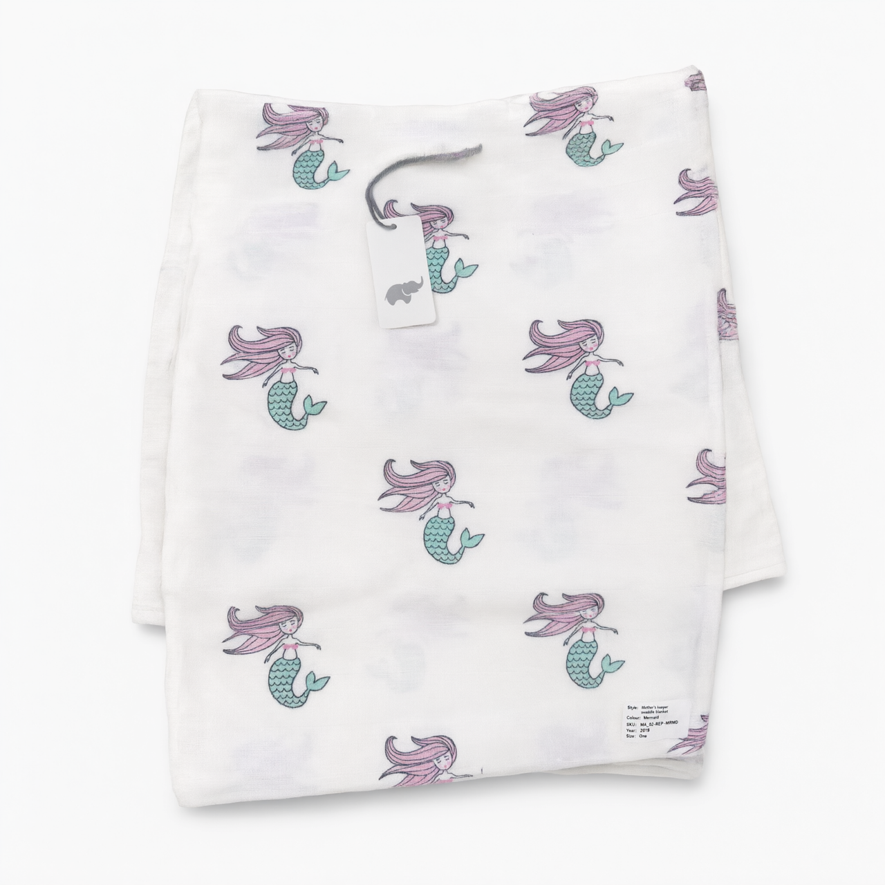 Monica + Andy Single Layer Muslin Swaddle Blanket - Mermaid