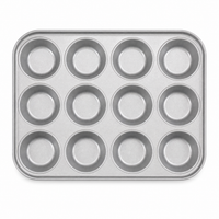 12 Cup Shallow Bun Tins - 2 Pack