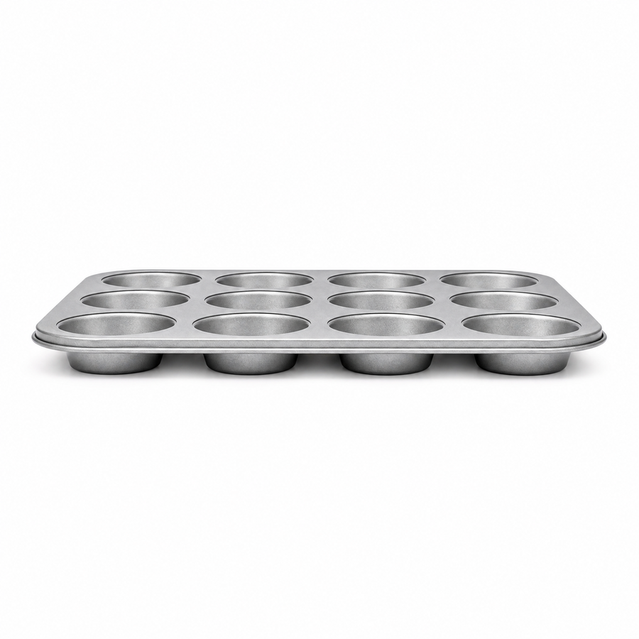 12 Cup Shallow Bun Tins - 2 Pack