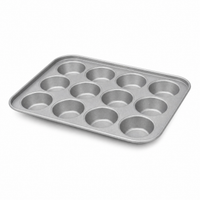 12 Cup Shallow Bun Tins - 2 Pack