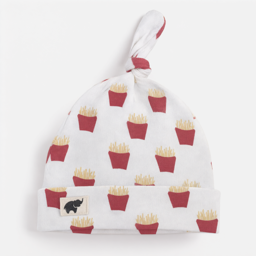 Monica + Andy Baby Top Knot Cap - Chips (0-6M)