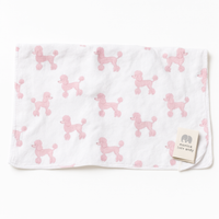 Monica + Andy Organic Cotton Burp Cloth - Pink Poodle