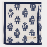 Monica + Andy Double Layer Coming Home Swaddle Blanket - Robot