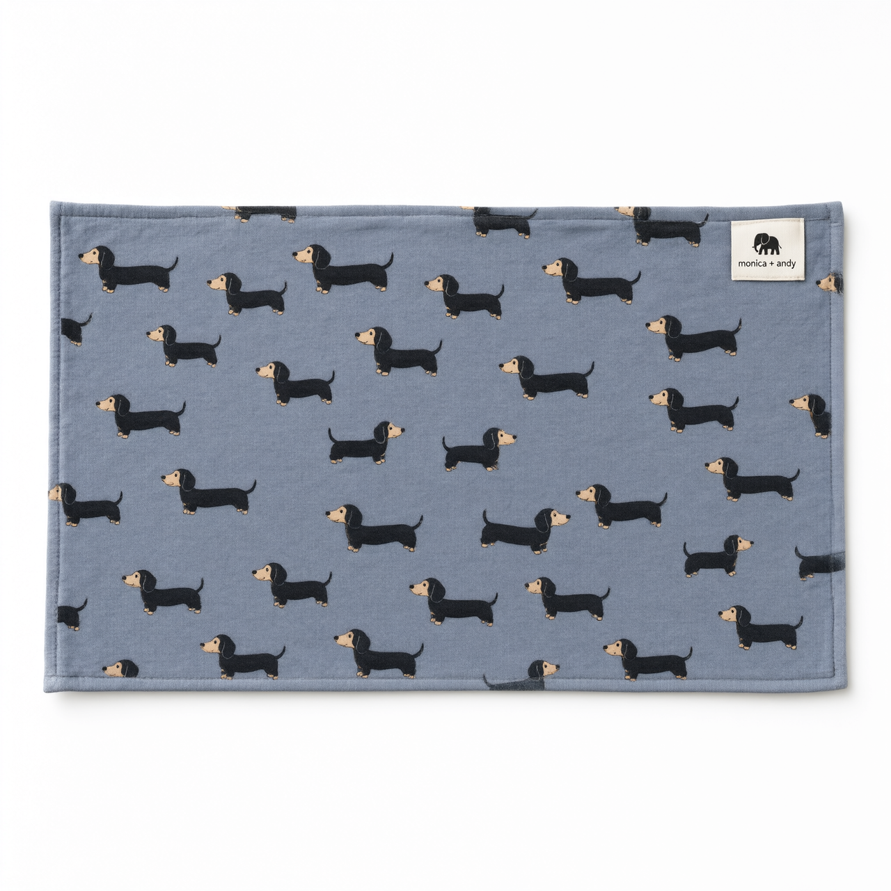 Monica + Andy Organic Cotton Burp Cloth - Sausage Dog