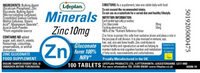 Thumbnail for LifePlan Zinc Gluconate 10mg - 100 tablets