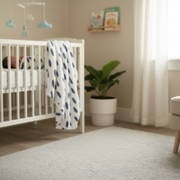 Monica + Andy Single Layer Muslin Swaddle Blanket - Leaf