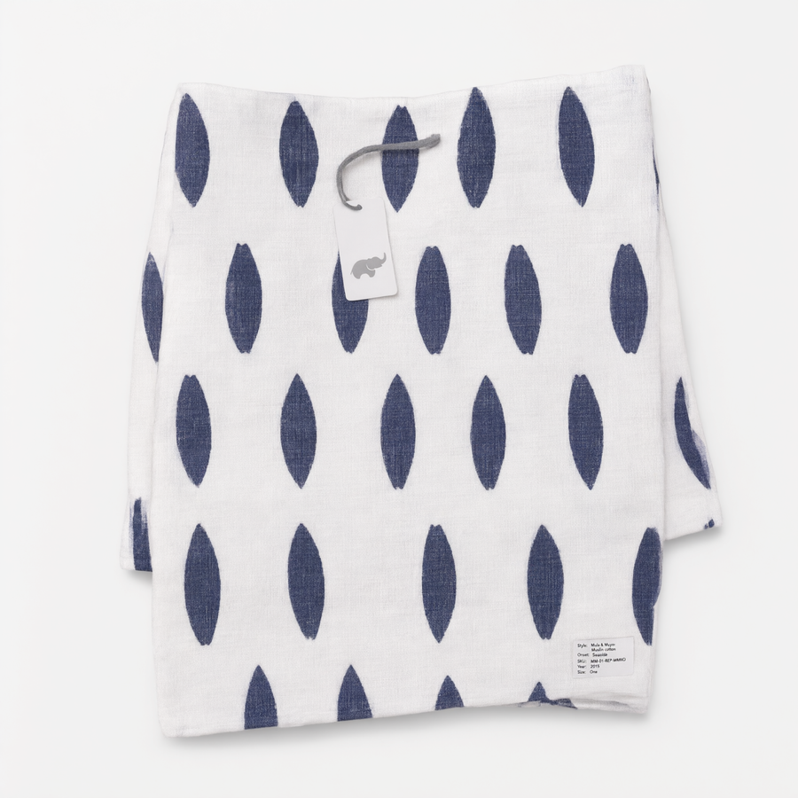 Monica + Andy Single Layer Muslin Swaddle Blanket - Leaf