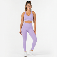 Snuggz Fit Super Stretch V Neck Bar and Legging Lilac Set (Various Sizes)