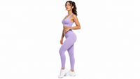 Snuggz Fit Super Stretch V Neck Bar and Legging Lilac Set (Various Sizes)
