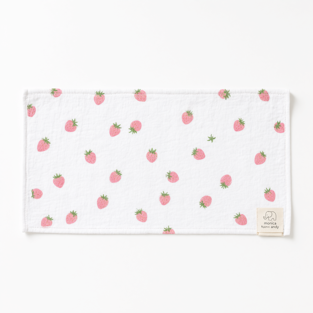 Monica + Andy Organic Muslin Burp Cloth - Strawberry