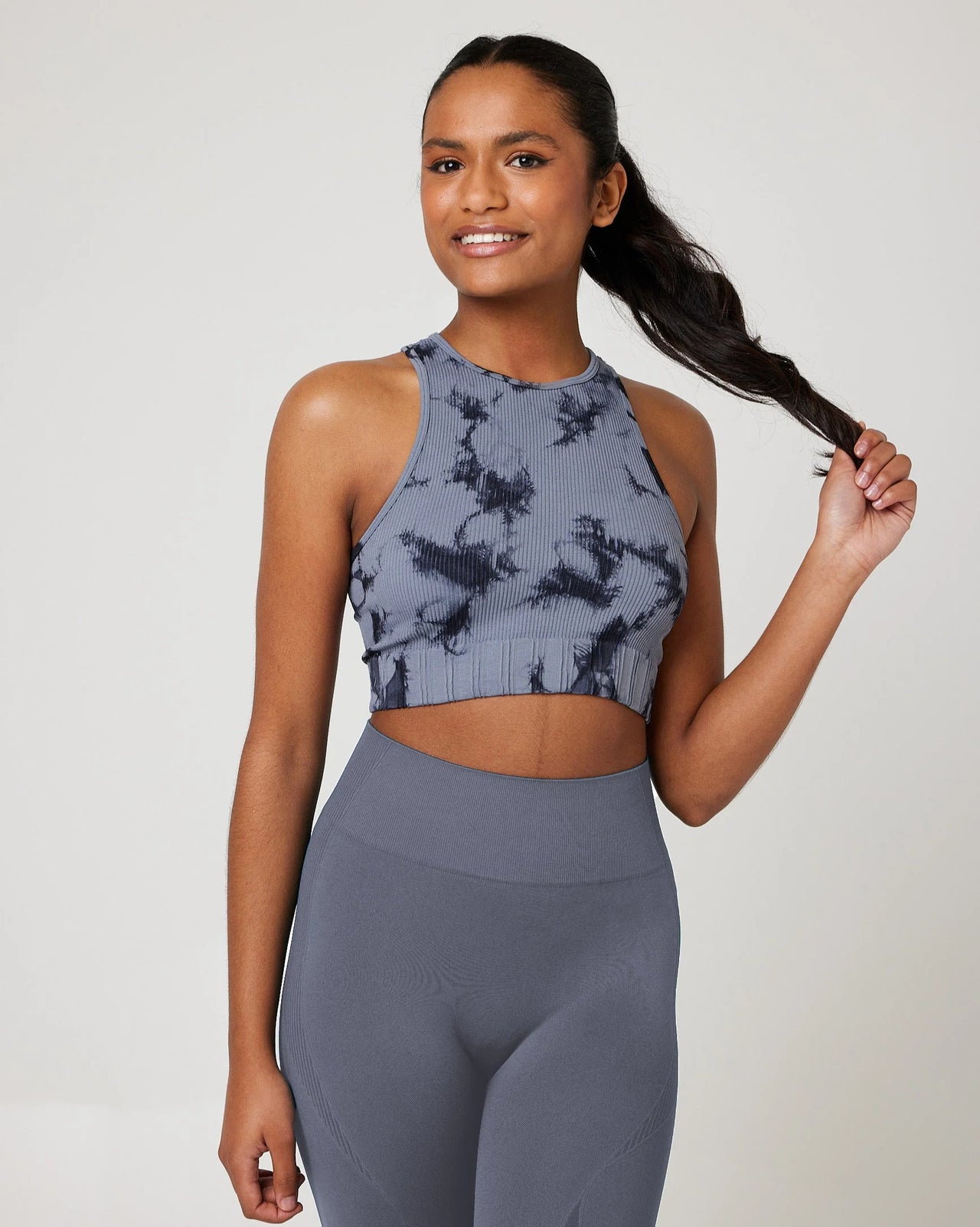 SnuggzFit Seamless Tie Dye Cropped Tank Top