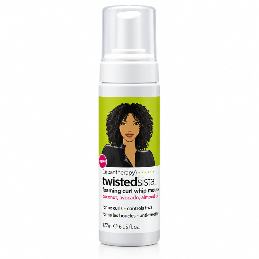 Twisted Sista Foaming Curl Whip Mousse 177ml – Frizz Control Styling Foam